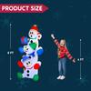 JOYFY 6 FT Christmas Inflatable Decoration Stacked Snowman with Build-in LEDs Inflatables for Xmas Party Home Christmas Décor