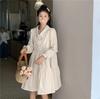 Dresses Women 3D Flower Y2k Autumn Hotsweet Korean Style Simple Long Sleeve High Street All-match Temperament Knee-length Daily