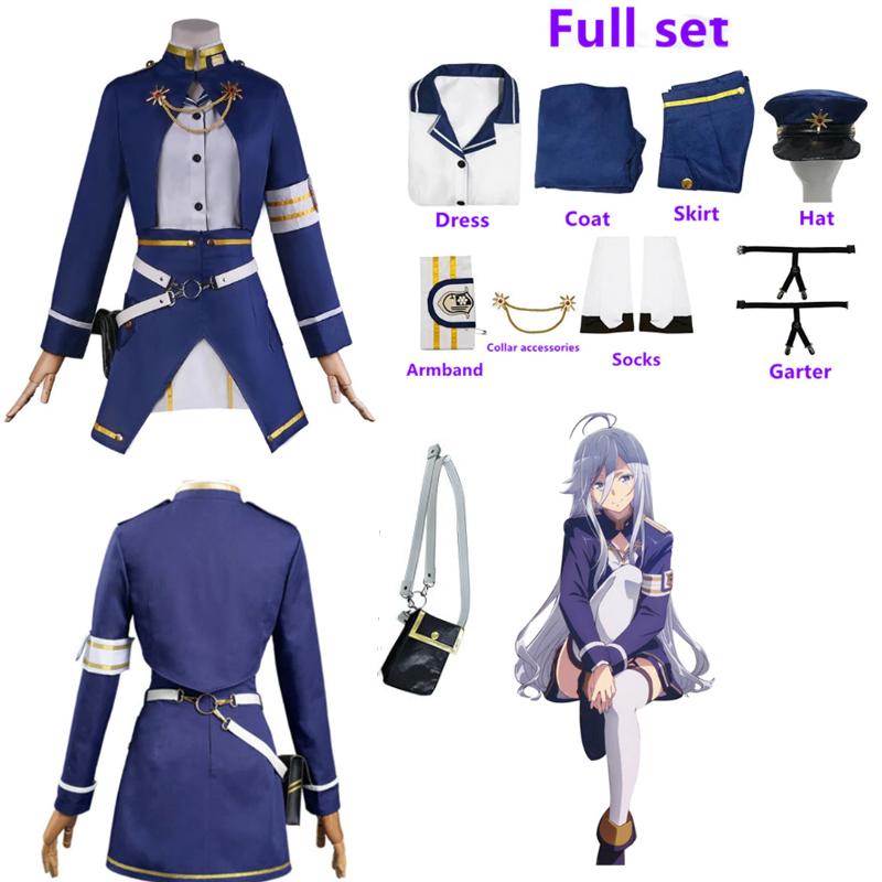 

86 Восемьдесят Шесть Владилена Милизе Косплей Лена Платье Синяя Униформа Хэллоуин Девушки M