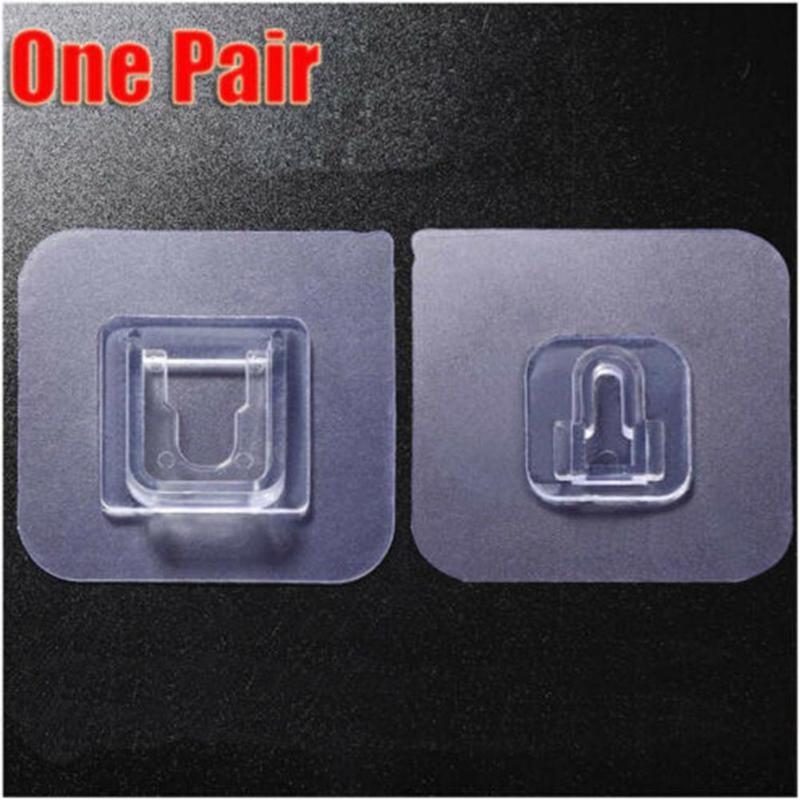 Double sided adhesive wall hooks Wall Hanger Strong Transparent Suction Cup Sucker Hook Wall Storage Holder Kitchen Bathroom