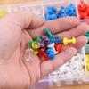 600pcs Multicolor Plastic Thumb Tacks Push Pins Set Home Office Message Board with Plastic Box