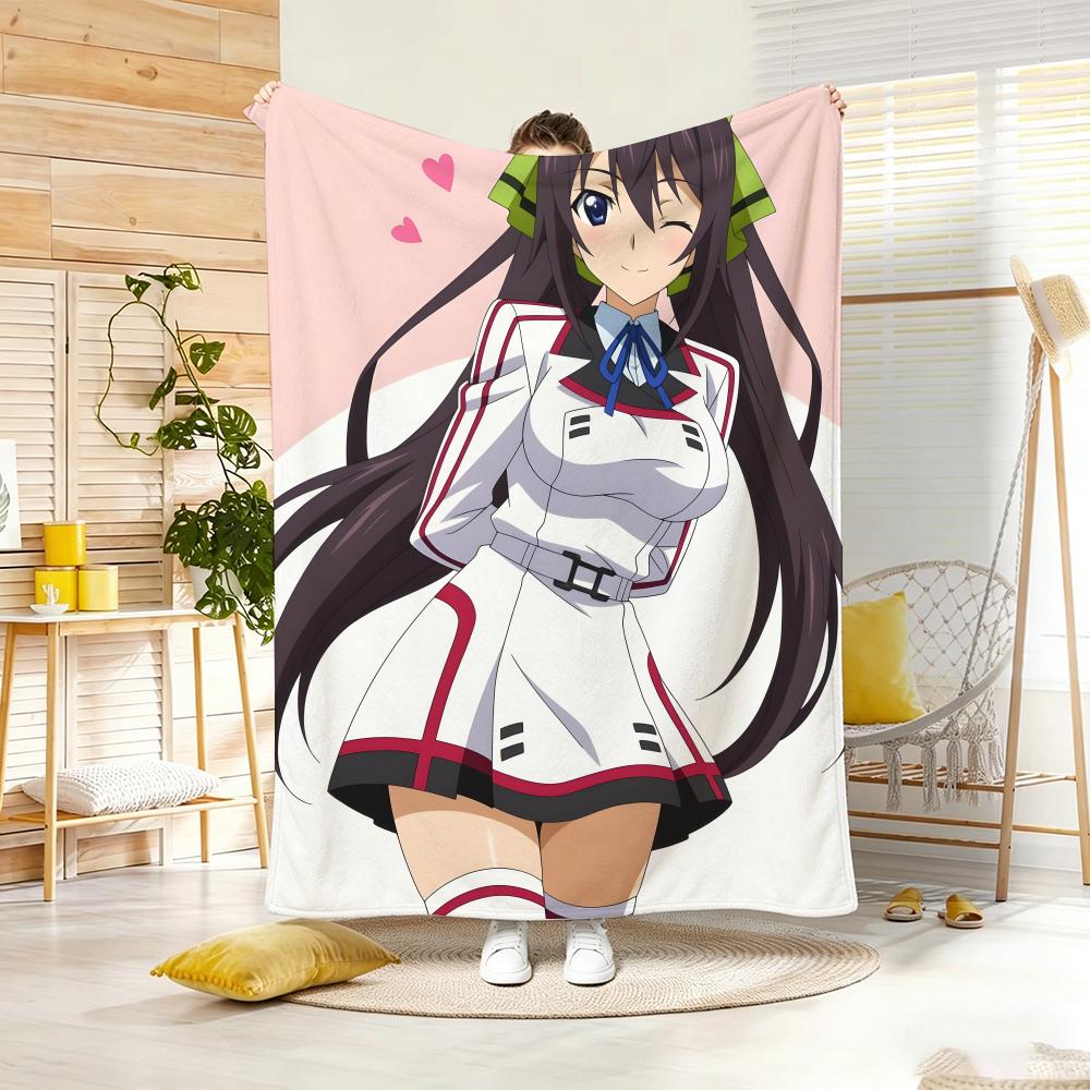 Anime I-Infinites Stratoss Throw Soft Warm Throw Blanket For Bedroom Living Room Bed Travel Camping Picnic Gift