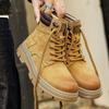 Leather Martin Boots Men's 5 New Thick-soled Retro Rhubarb Boots American High-top Short Boots Tooling Boots