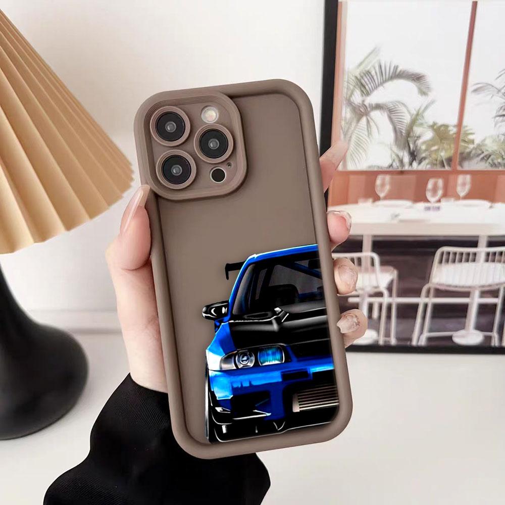 Carton Sports Car JDM Drift Phone Case For Samsung A13 A15 A16 A17 A22 A23 A25 A32 A33 A35 A51 A52 A53 A54 A55 A71 A72 Cover