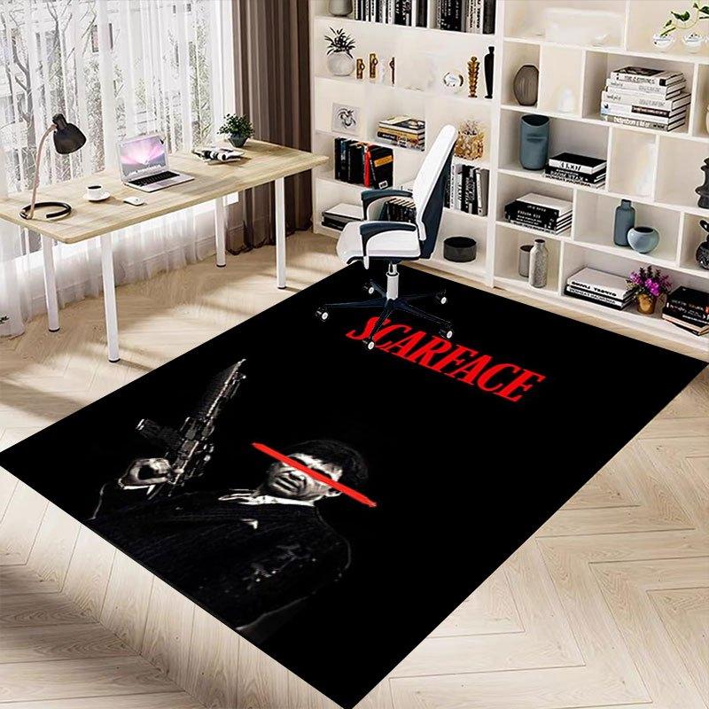 1pc Scarface Office Carpet Chair Mats Soft, Comfortable, All Season,Perfect for Home, Bedroom, or Office Decor, Perfect Gift for