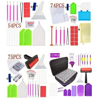 5D DIY Diamant Stickerei Malerei Zubehör und Werkzeuge Set Diamant Malerei Box Mosaik Klebestift Kit