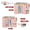 Cartera para Mujer RNIEGA, Gran Capacidad, Cuero Genuino, Ligera, Cartera Plegable, Monedero, Tarjetero, Compacta, Protección RFID y contra Clonación