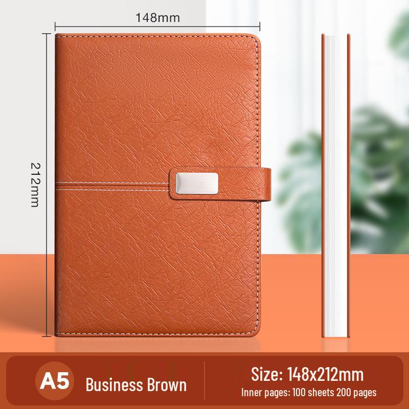 A5 Premium Geschenkset: Personalisierter Geschäftsnotizblock/Besprechungsprotokollant mit individuellem Logo.