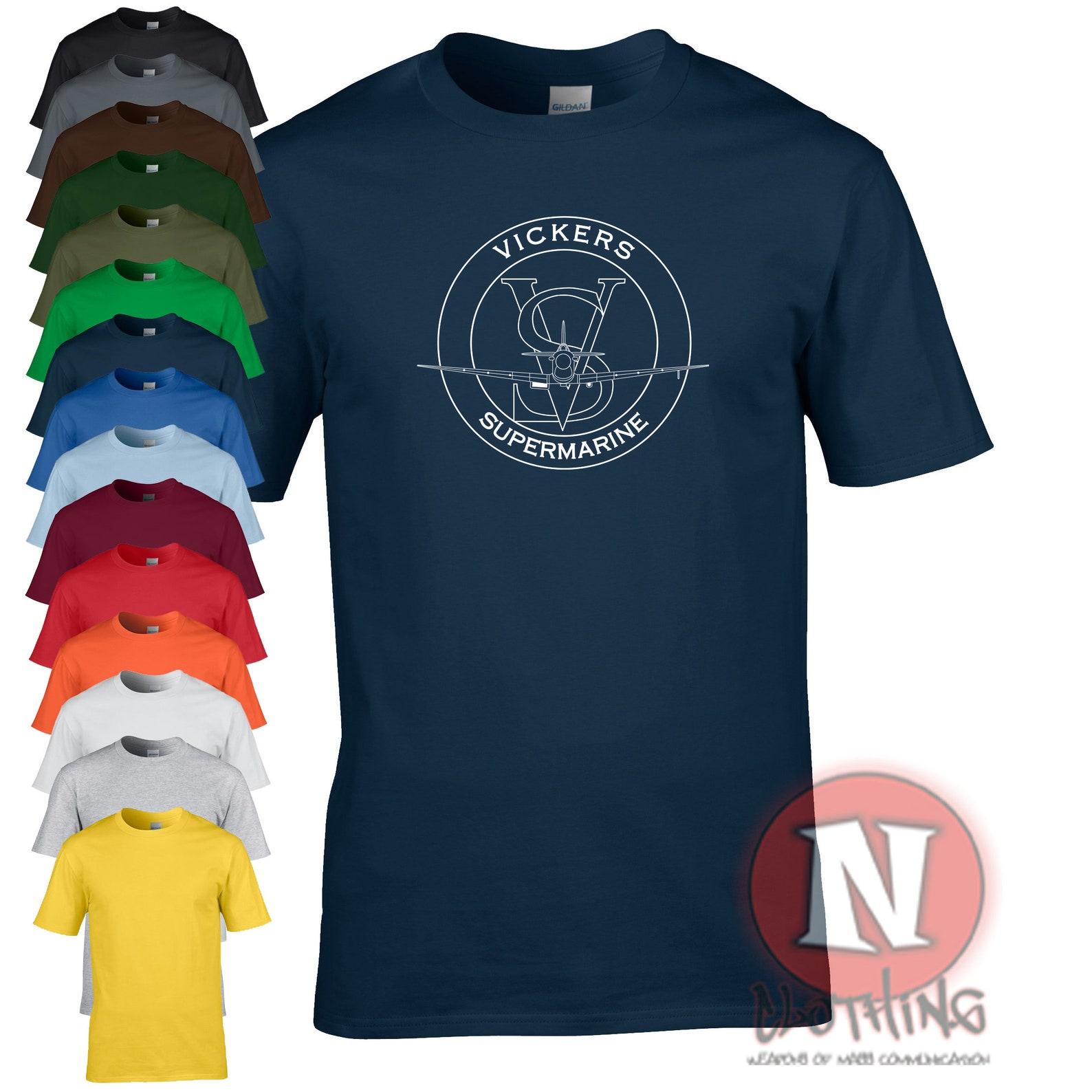 Vickers Supermarine logo T-Shirt. The makers of the legendary World War 2 fighter aircraft XL