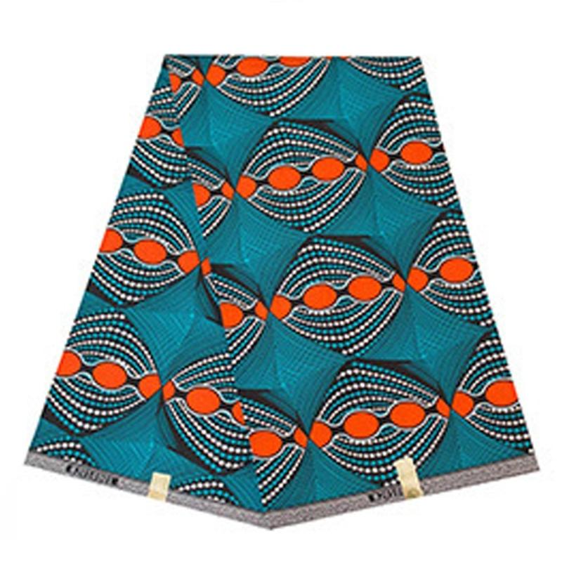 African Waxed Printing Fabric 3Yard Double Side Geometric Print Polyester Fabric For Sewing Craft and Home Decoration