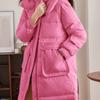 FENGXUN Women's Casual Long White Duck Down Winter Coat