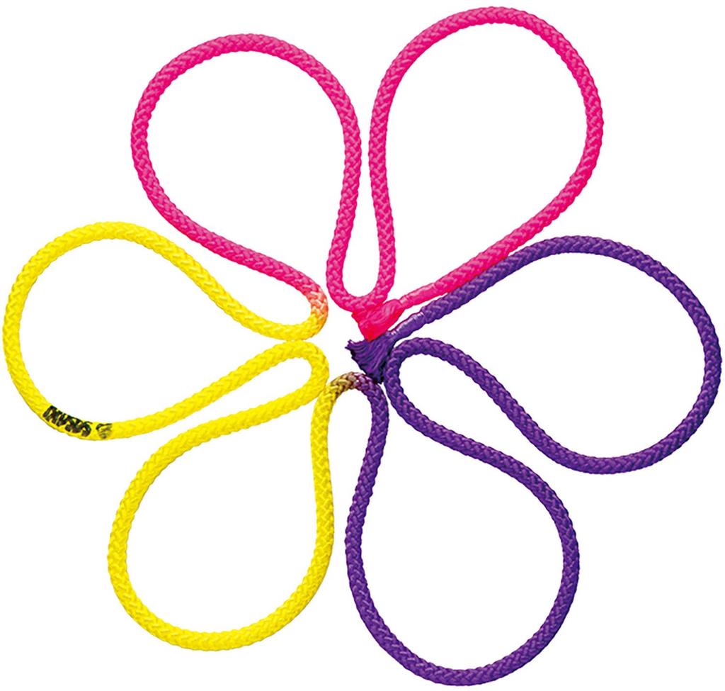 SASAKI Gymnastics Colorful Purple X Yellow X M280GF Equipment, Tri-Color Rope, Pink,