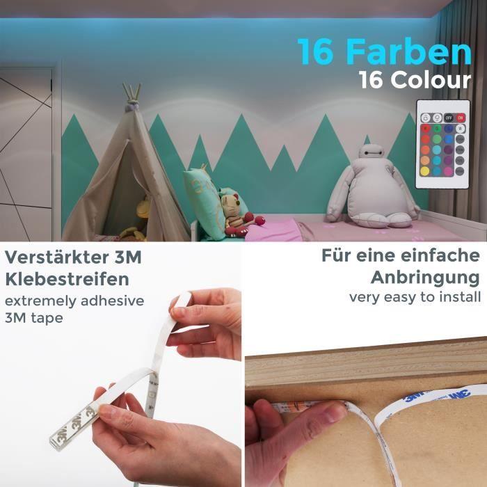 Bande LED - B.K.LICHT - Crucis - 5m - RGB - Télécommande - Dimmable