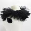 Vintage Mädchen Jabot Kragen Hals Viktorianischer Rüschenkragen mit Selbstbindeband