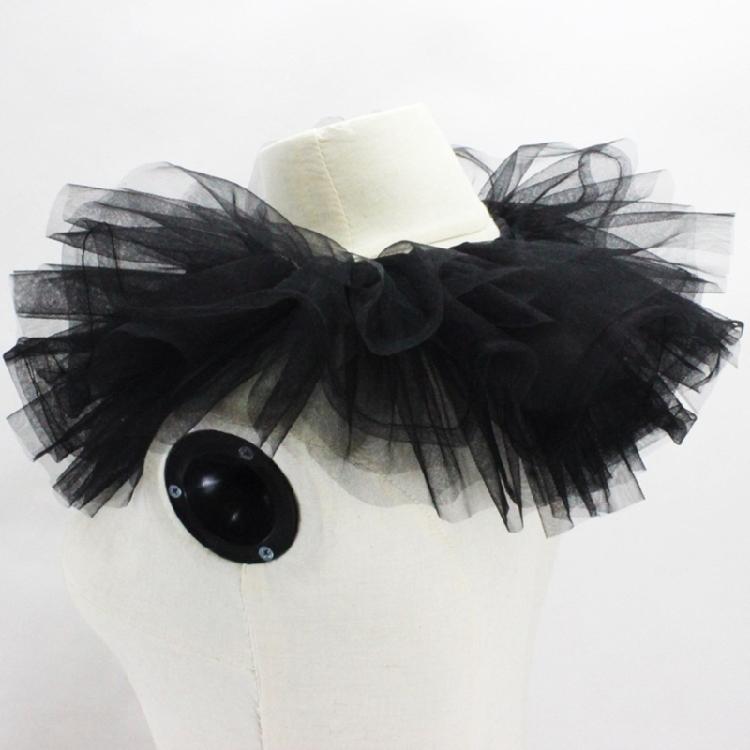 Vintage Mädchen Jabot Kragen Hals Viktorianischer Rüschenkragen mit Selbstbindeband