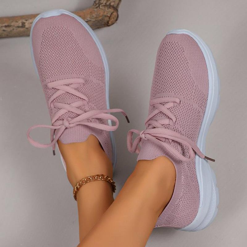 

Модные розовые кроссовки больших размеров 36-43 для женщин 2025 Дышащая сетка Вулканизированная обувь Женские Нескользящие Легкие Кроссовки Женские 43 розовый
