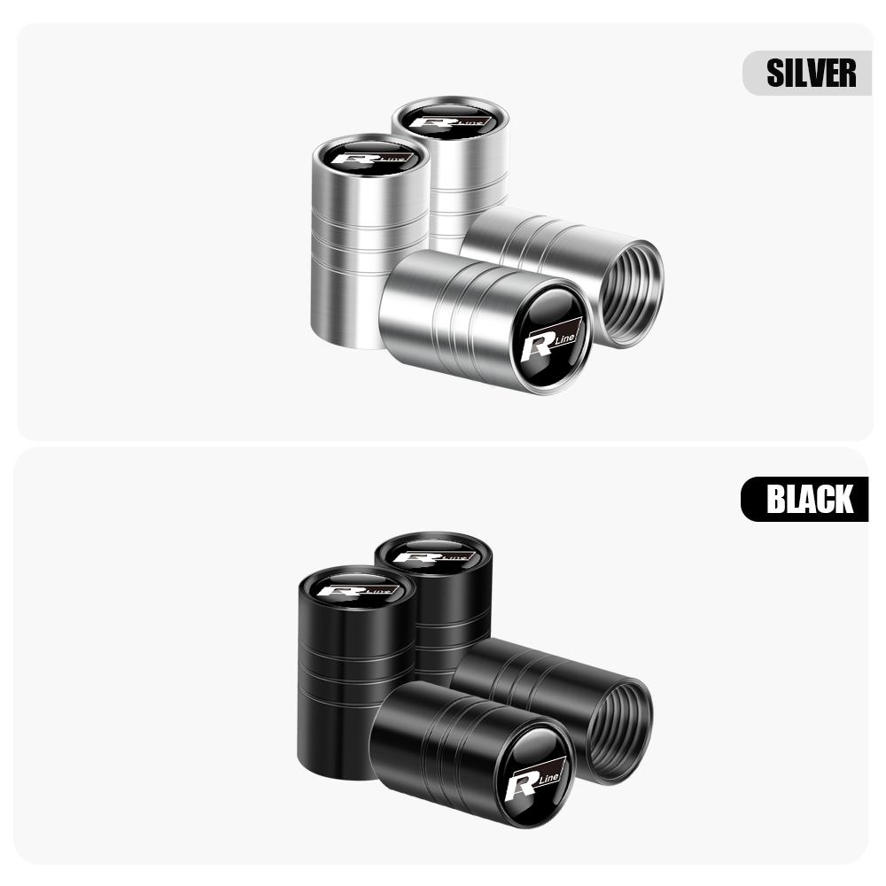 4PCS 3D Metal Car Wheel Tires Valve Caps Tyre Dust Cover For Volkswagen Polo Sharan Golf Scirocco Touran Touareg VW GIT Tcross BA5