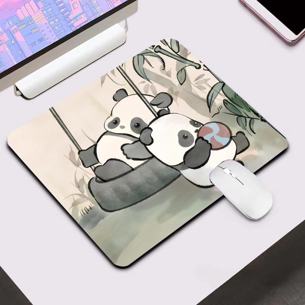 Cute Panda Design Mouse Pad PC Gaming Laptops Mousepad Gamer Carpet Keyboard Mat Desk Protector Anime Cartoon Mause Pads 18X22CM
