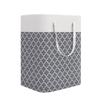 Striped Canvas Foldable Laundry Basket – Cotton Fabric Storage for Clothes and Quilts