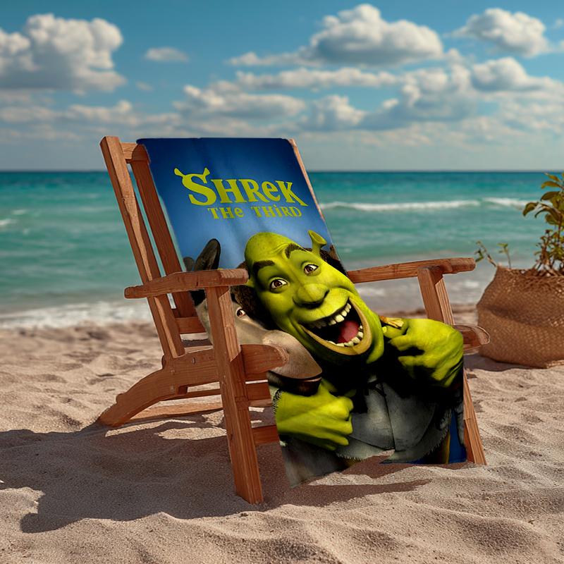Ultra-Soft Beach Towel with Shrek Theme,Ideal for Pool - Camping, Diving - Perfect Travel Essential, Vibrant Beach Towel.
