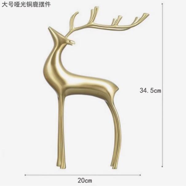 Pure copper deer ornaments creative home decoration dining room entrance wine cabinet display luxury elegant interior decorative