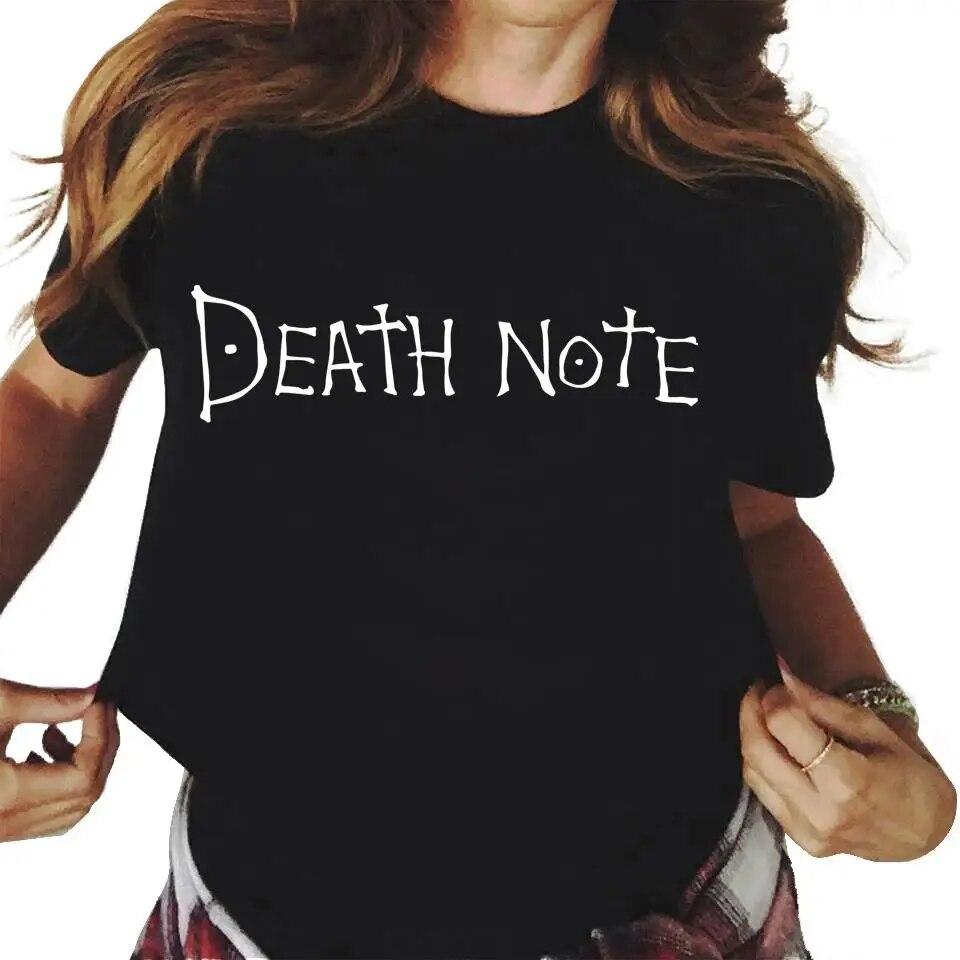 Japanese Anime Death Note Graphic Print T Shirt Unisex Women Fashion Casual Harajuku Short Sleeve Plus Size Unisex T Shirt