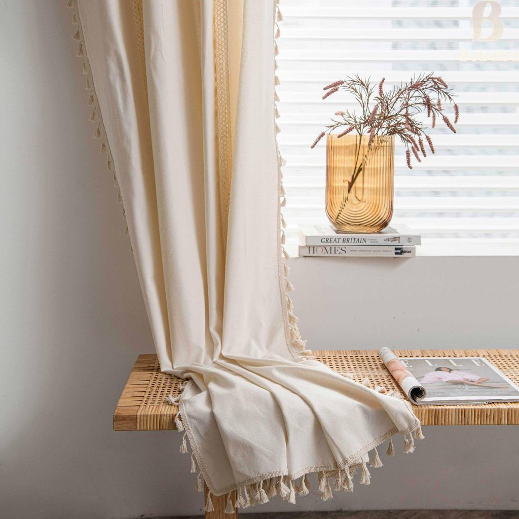 Amerikanische Polka Dot Häkel-Patchwork-Vorhänge für Wohnzimmer, Schlafzimmer oder Erkerfenster