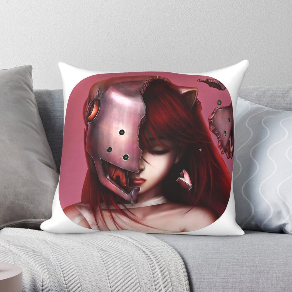 Elfen Lied Lucy Nyu Kaede Pillowcase Polyester Linen Velvet Pattern Decorative Pillow Case Sofa Seater Cushion Cover Wholesale