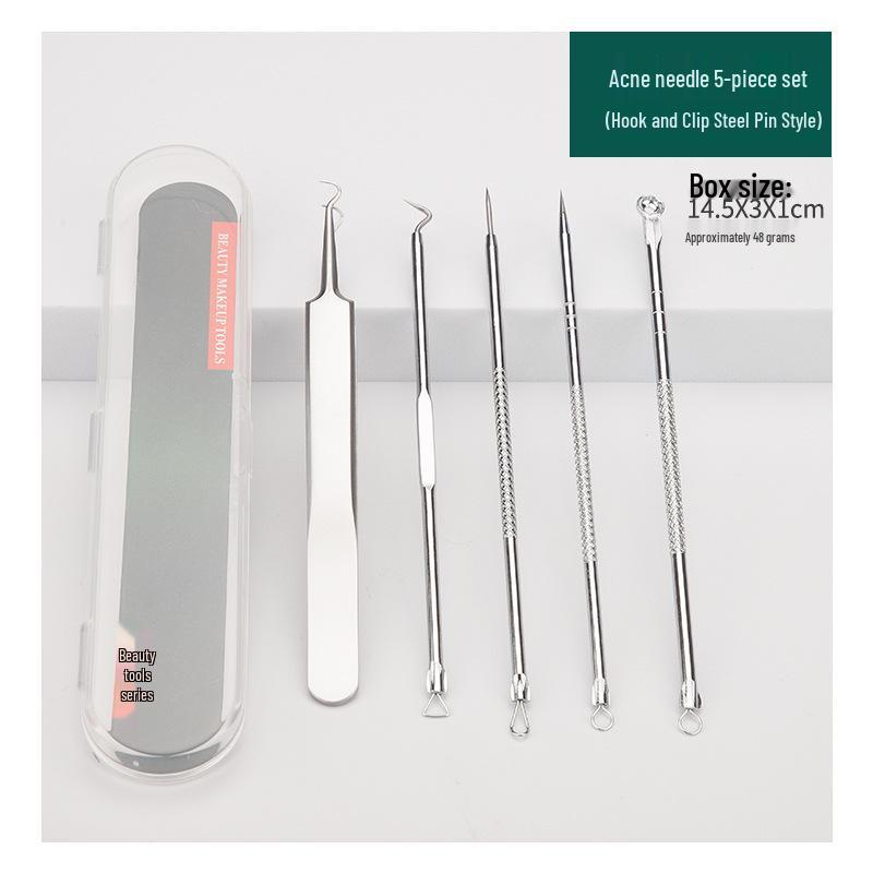 Stainless Steel Blackhead Remover & Acne Needle Set - Beauty Tools