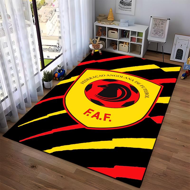 Angola Football League Logo Rug Non-slip Rug Suitable for Living Room and Bedroom Sofas.