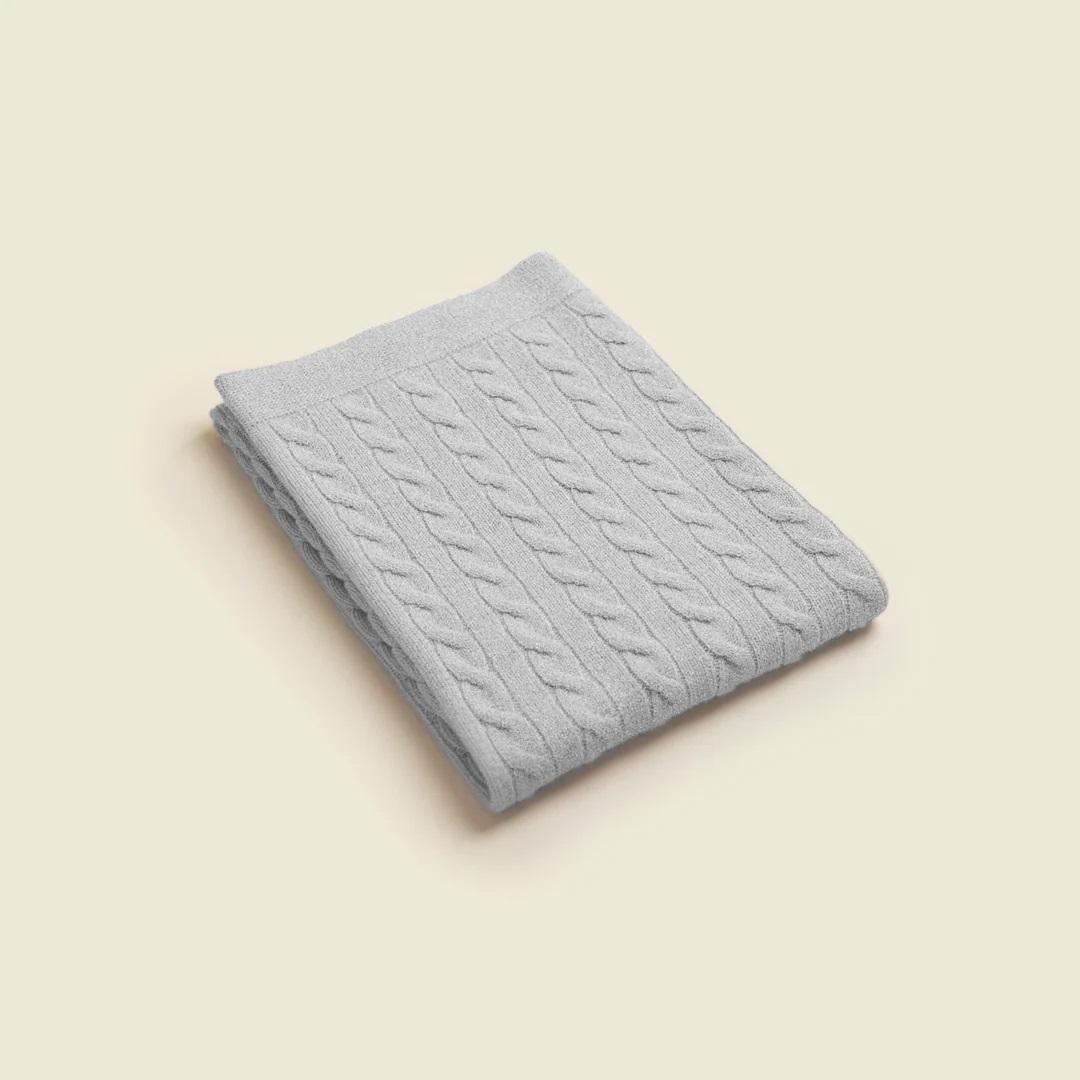Wool and Cashmere Blend Blankets Baby Cashmere Blanket for Infant Baby Newborn Breathable Cashmere Baby Blanket (gray,one size) серый