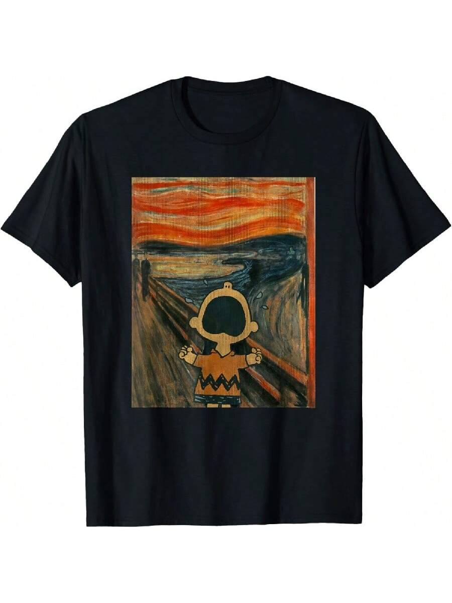 

Charlie Browns Scream Artsy T-Shirt XXXXXL чорний