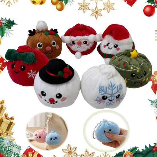 Soft Stuffed Food Bag Charm Dumplings Keychains, Mini Plush Toys, Kawaii Key Chain Backpack Charms, Gift for Dumpling Lovers Fidget Keychains