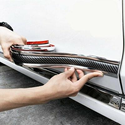 1 M Karbon Fiber Kauçuk Styling Araba Çıkartmaları Kapı Eşiği Koruyucu Ürünler Aksesuarları Araba Aksesuarları için karbon Kapı Eşiği