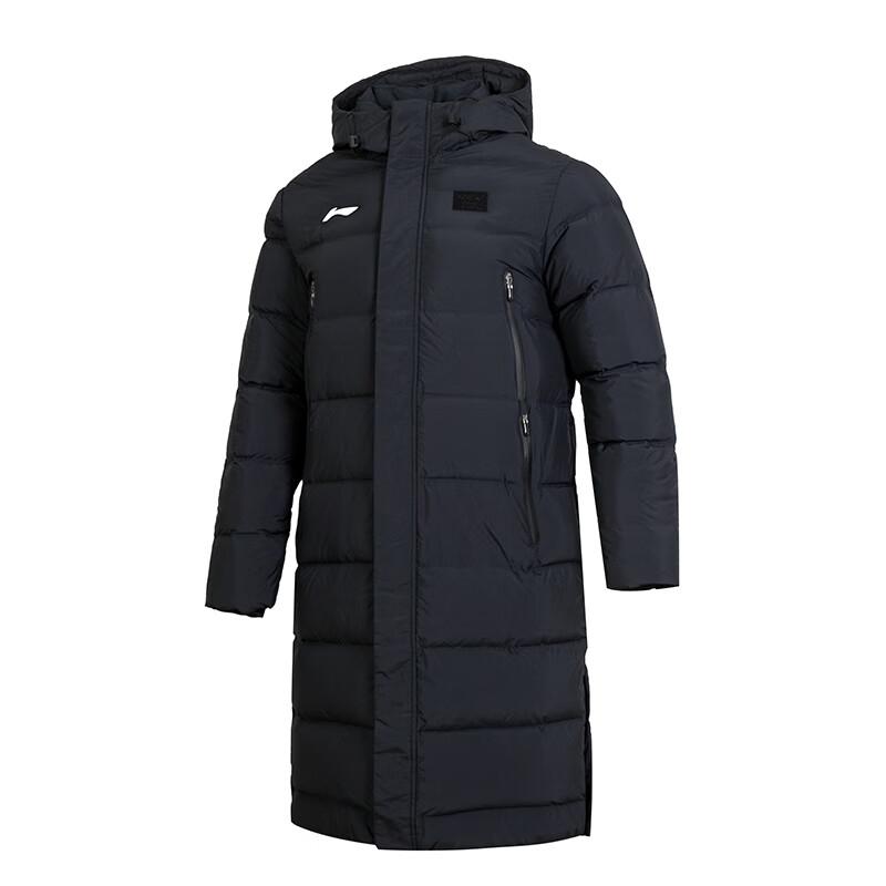 

Li Ning Худи с принтом букв Свободный крой Со спущенным плечом На молнии С длинным рукавом Длинная толстая пуховая куртка Унисекс Верхняя одежда Черный AMYT366-1 XXL