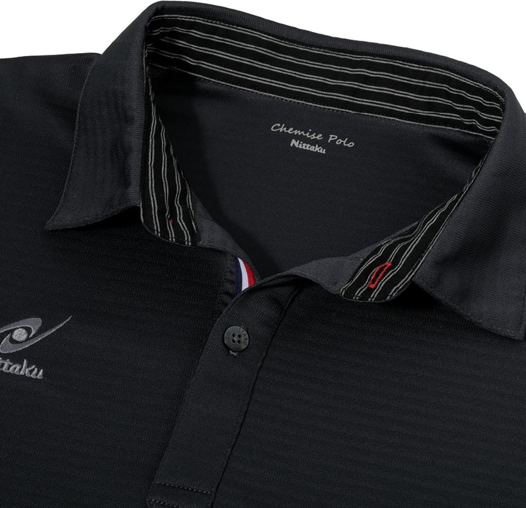 Nittaku Table Tennis Game Officially Approved by the Japan Table Tennis Association Chemise Polo Size 2XO Shirt, (JTTA), Unisex, Moisture-Wicking,