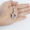 Star of David Necklace Shield Magen David Hexagram Six Point Star Double-sided Amulet Religion Symbol Israel Jewish Jewelry
