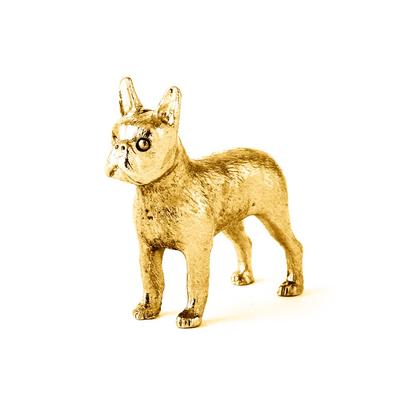 Boston Terrier 22ct Gold Plated, Made In England, Art Dog Figurine, Collectible