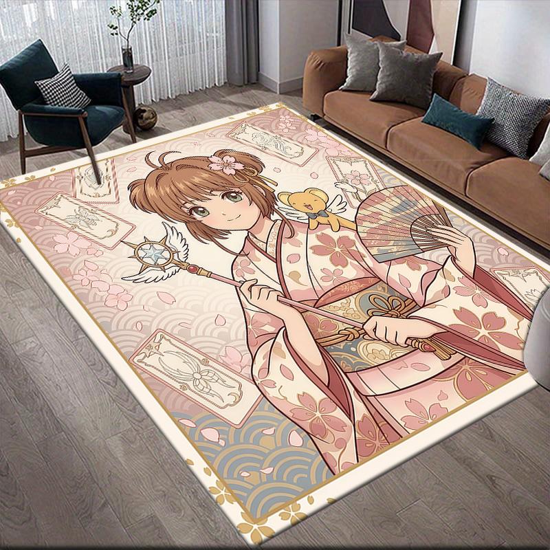 Cardcaptor Sakura Kinomoto Sakura Collection2 Anti-Slip Floor Mat, Rectangular Carpet for Bedroom, Sofa Zone & Living Space
