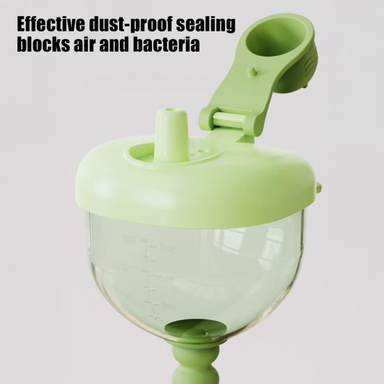 Becher mit Deckel, Strohhalm & Messmarkierungen, Auslaufsicher, Reisebecher, Kinder-Trinkbecher für Party, Geburtstag & Outdoor