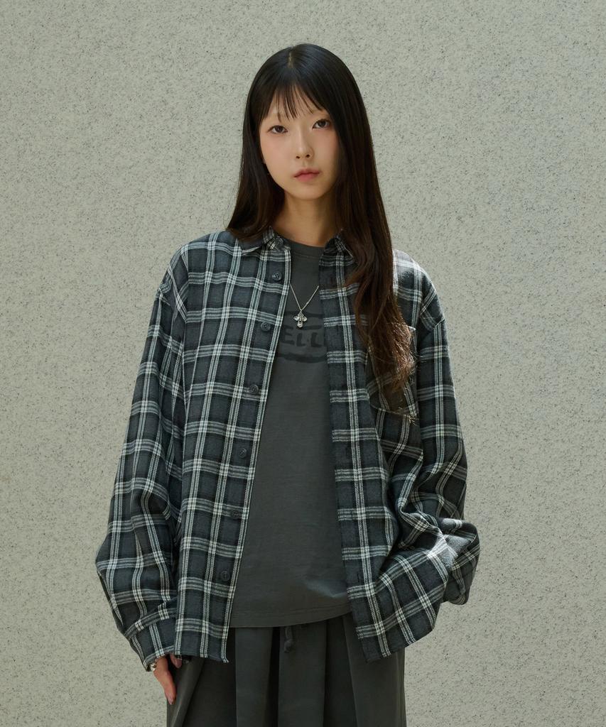 DESIRED Brushed Overfit Check Shirt-Ffsk5411D09