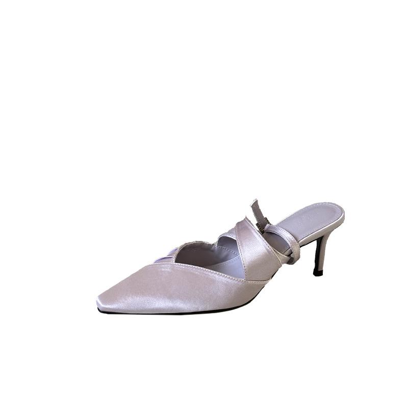 Spring Pointed Thin Heel High Heel Temperament Thin French Fashion Sexy Beautiful Bag Head Sandals