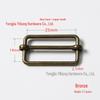 Stainless Steel Adjustable D-Ring Buckle - Copper Three-Speed Wire Pull Design