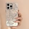 Srebrny Motyl na Etui na iPhone'a dla Apple 15 Fala Wody 13 Premium 16 Promax Odporne na Upadki 14 Twarde