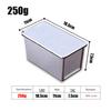 250g Aluminum Alloy Black Non-stick Coating Toast Boxes Bread Loaf Pan Cake Mold Baking Tool with Lid Bake Pan  Brownie Pan