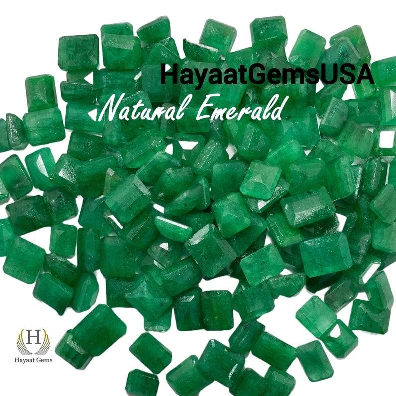 Faceted Zambian Emerald: Natural Green Octagon Loose Gemstone
