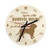 Hanoverian Hound, Hanover Hound, Hanoverian Scenthound - Clock with Dog, Wooden Clock with Engraving, Personalised Clock by