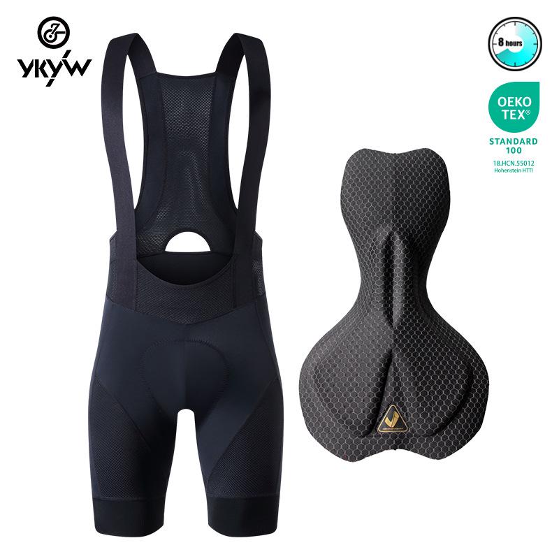 

YKYWBIKE Men s Breathable Cycling Bib Shorts with Double Arrow Pad M