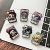 -6Pcs/Set Demon Slayer Anime Cosplay Brooches Cute Character Pins Clothing Backpack Lapel Badges Jewelry Accessories Gifts