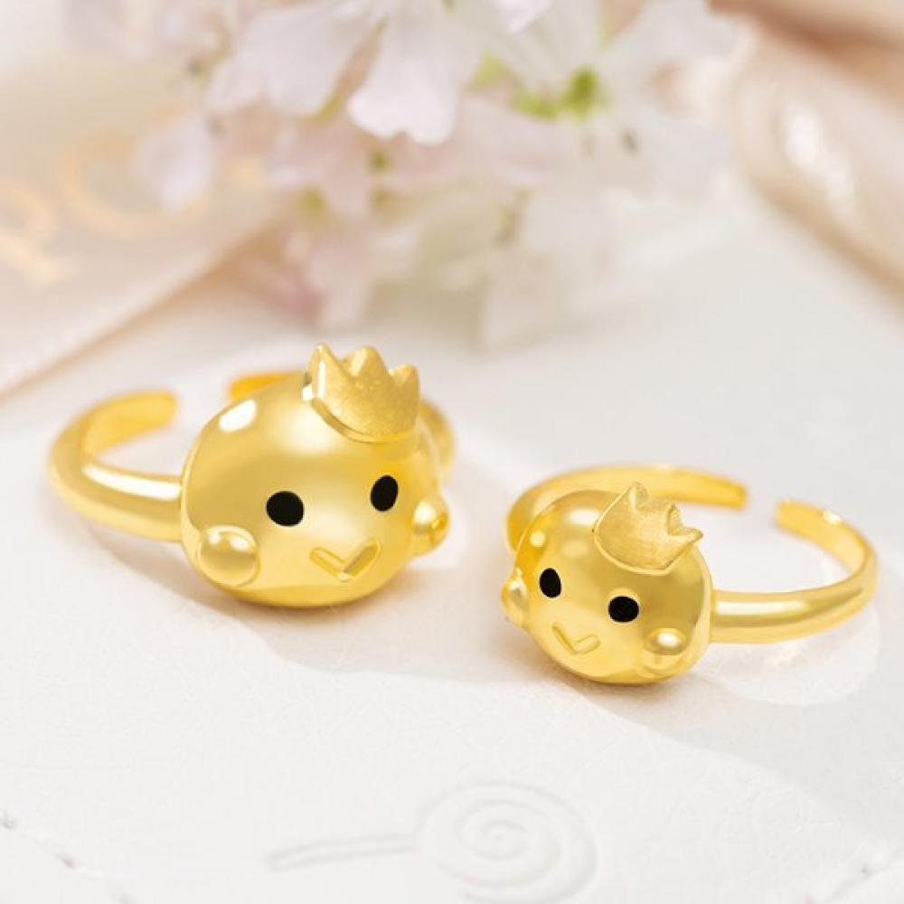Porti 24k Gold 1g Snake Crown Ring